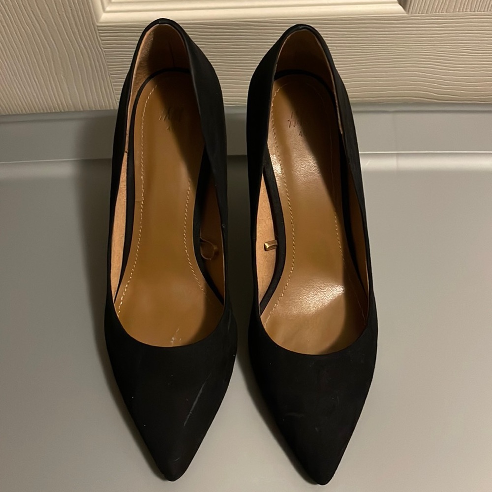 H&M black suede shoes 8.5 worn once